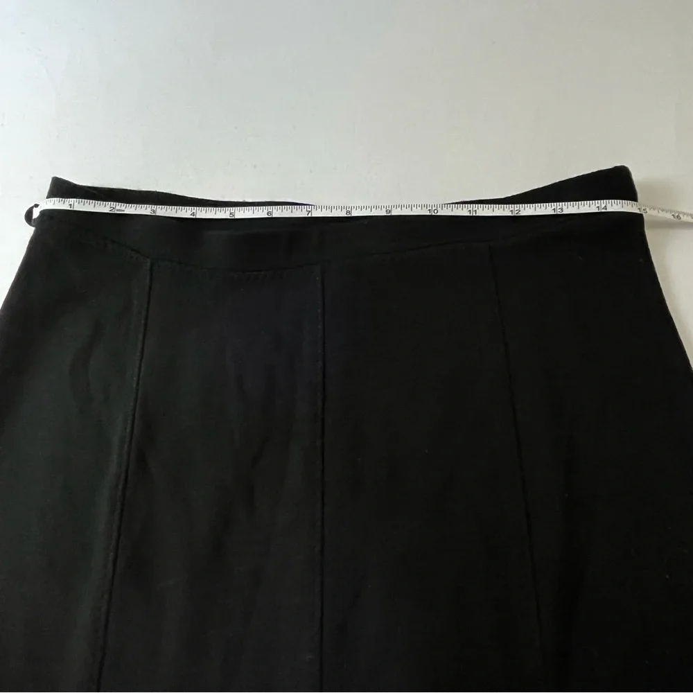 Eileen Fisher Black Wool Blend Flare Trumpet Skirt Size Medium
